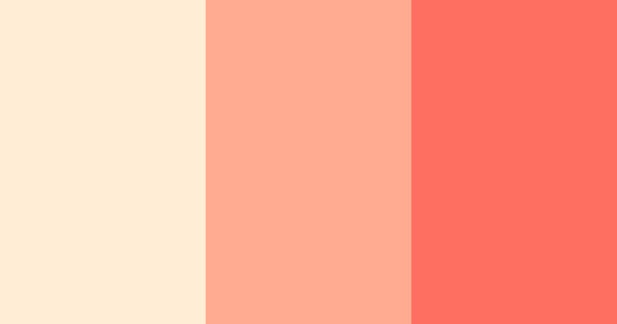 Download peachy shades color palette PNG image (landscape)