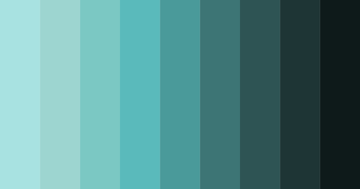 Download teal mint color palette PNG image (landscape)