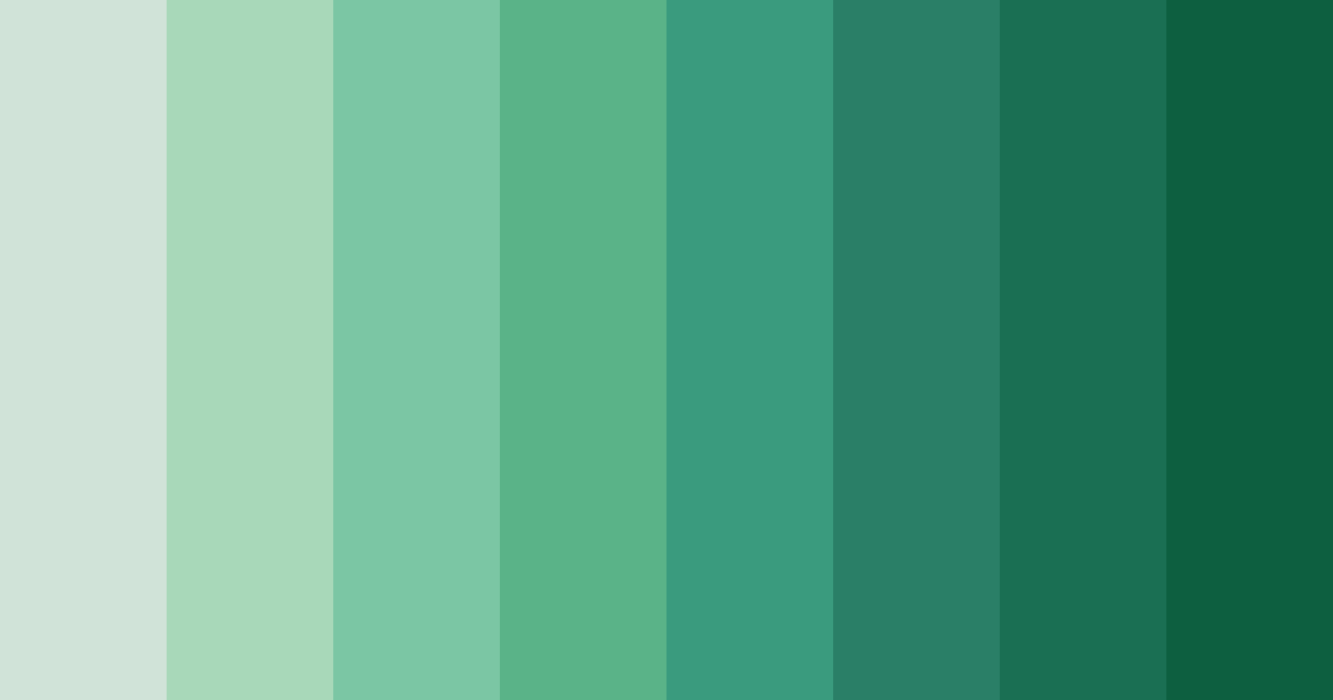 Download shades of retro green color palette PNG image (landscape)