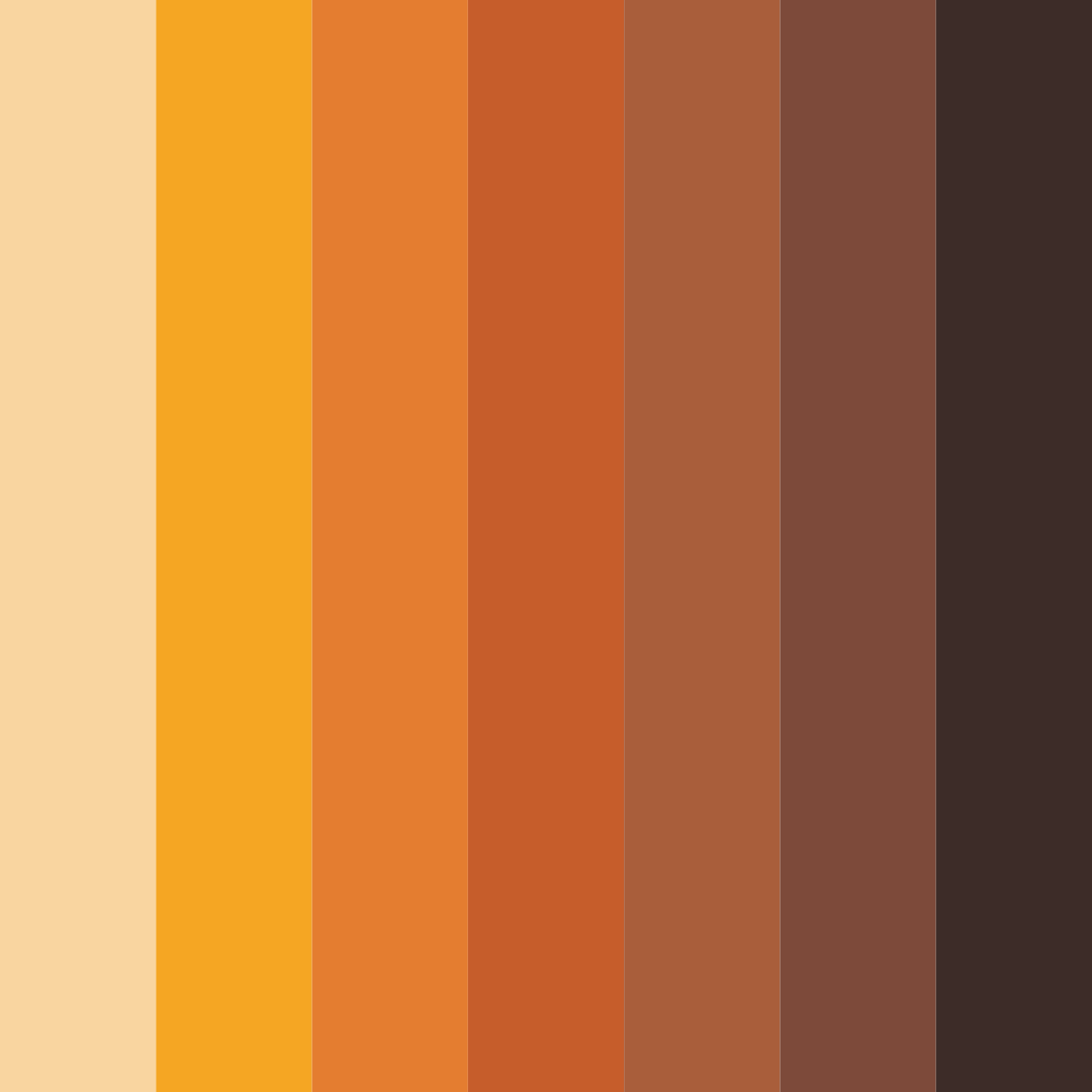 Download autumn orange color palette PNG image (square)