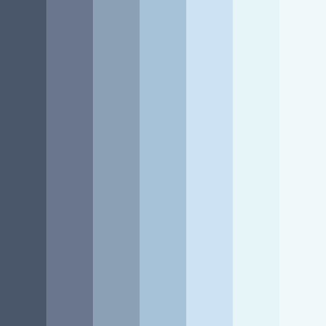 Download blue serenity color palette PNG image (square)