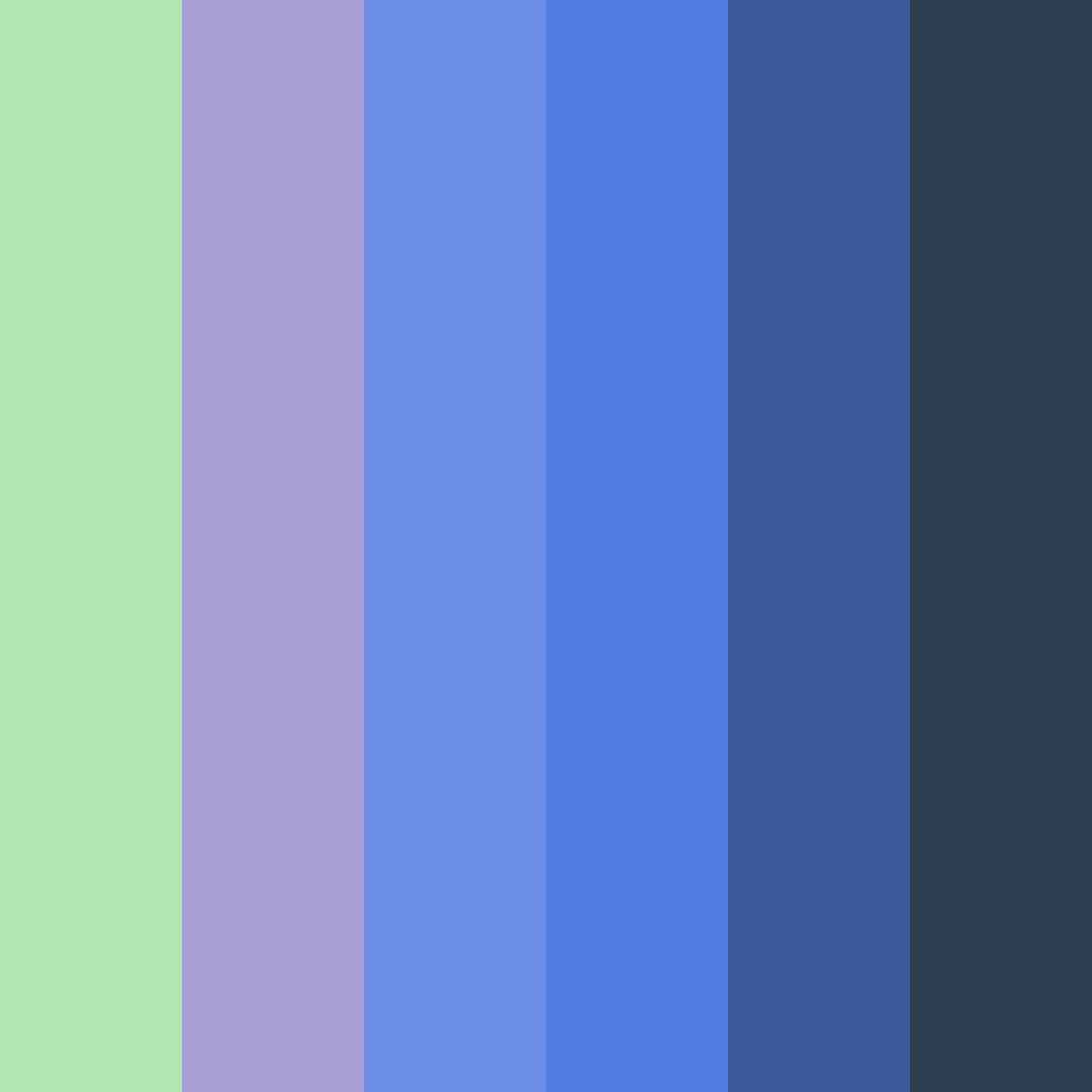 Download shades of green blue color palette PNG image (square)