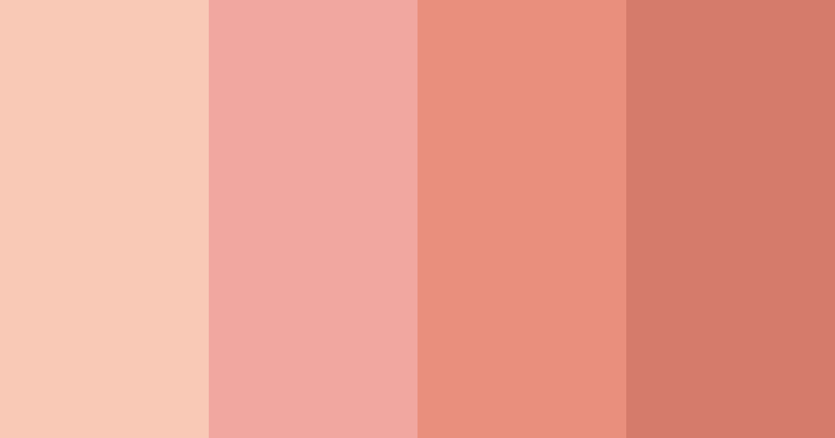 Download peachy shades color palette PNG image (landscape)