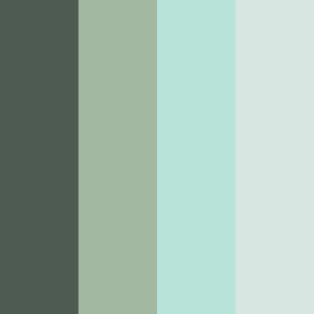 Download mint coastal color palette PNG image (square)