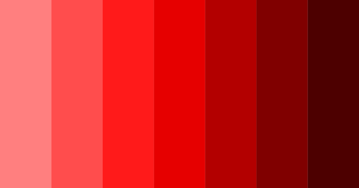 Download shades of red color palette PNG image (landscape)