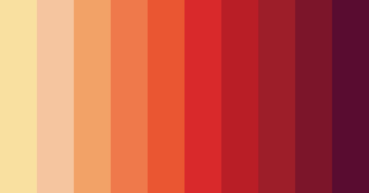 Download fiery sunset embrace color palette PNG image (landscape)