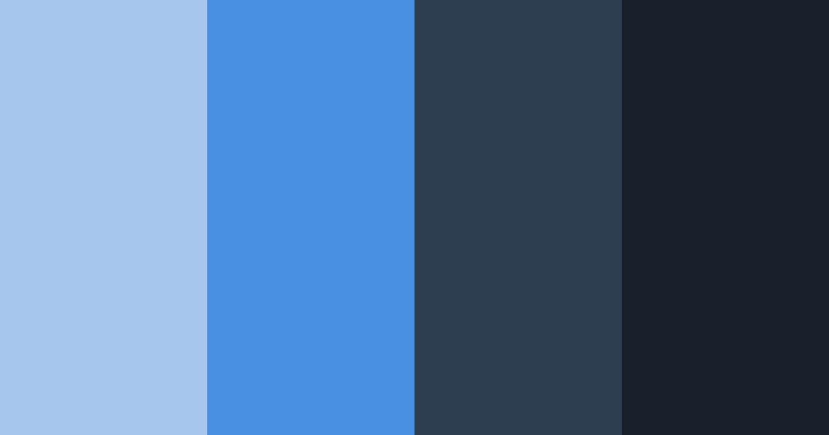 Download dark blue shades color palette PNG image (landscape)