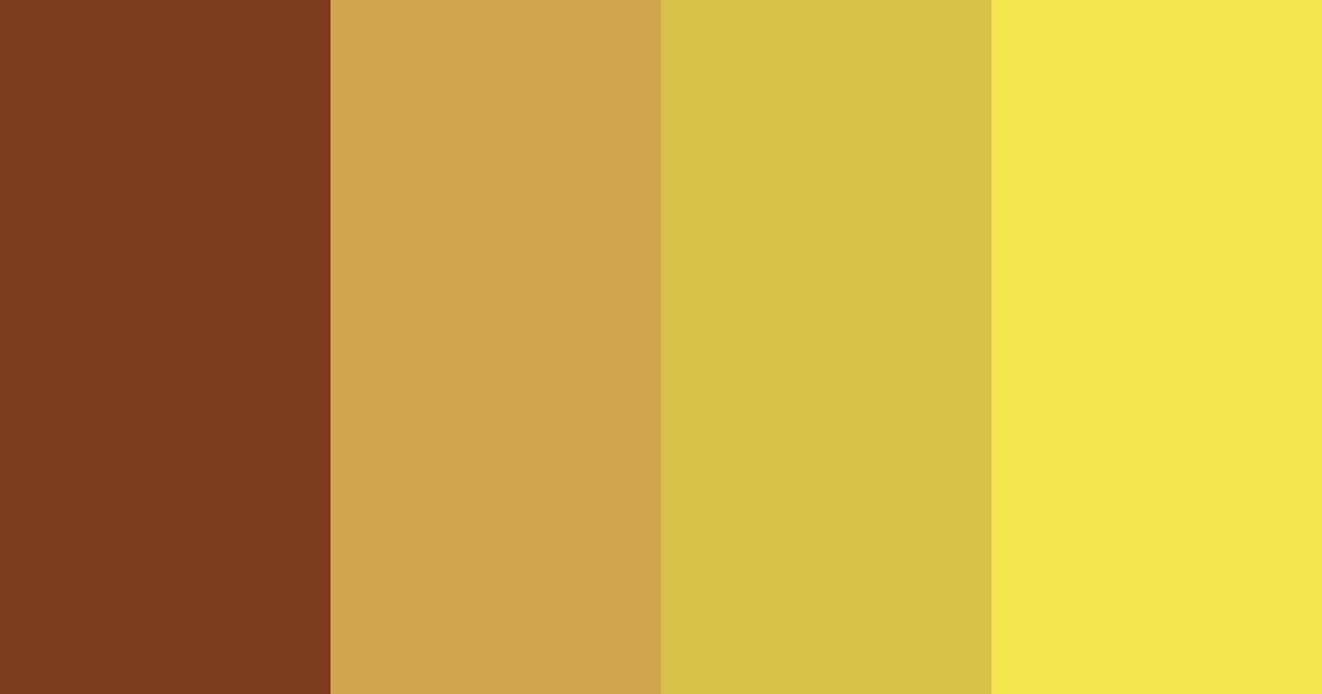 Download golden banana color palette PNG image (landscape)