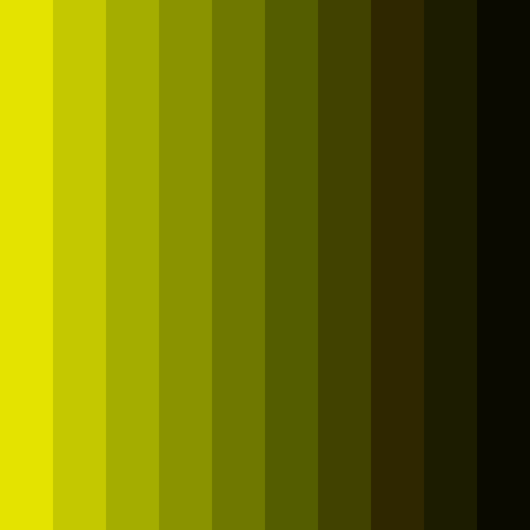 Download shades of yellow color palette PNG image (square)