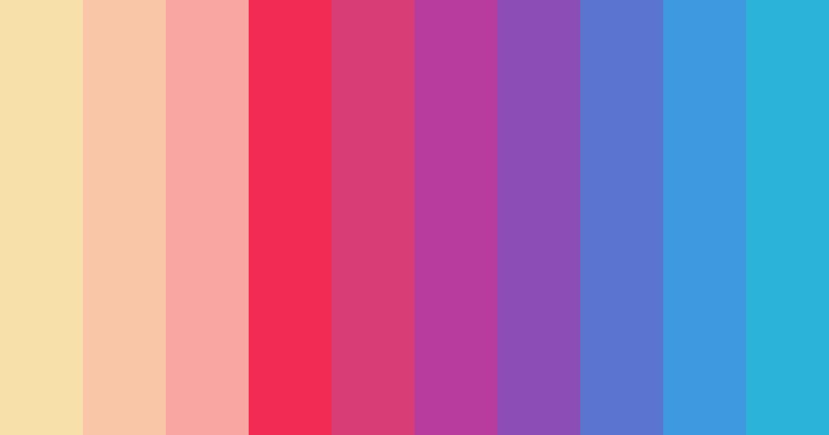 Download vibrant pink and blue color palette PNG image (landscape)