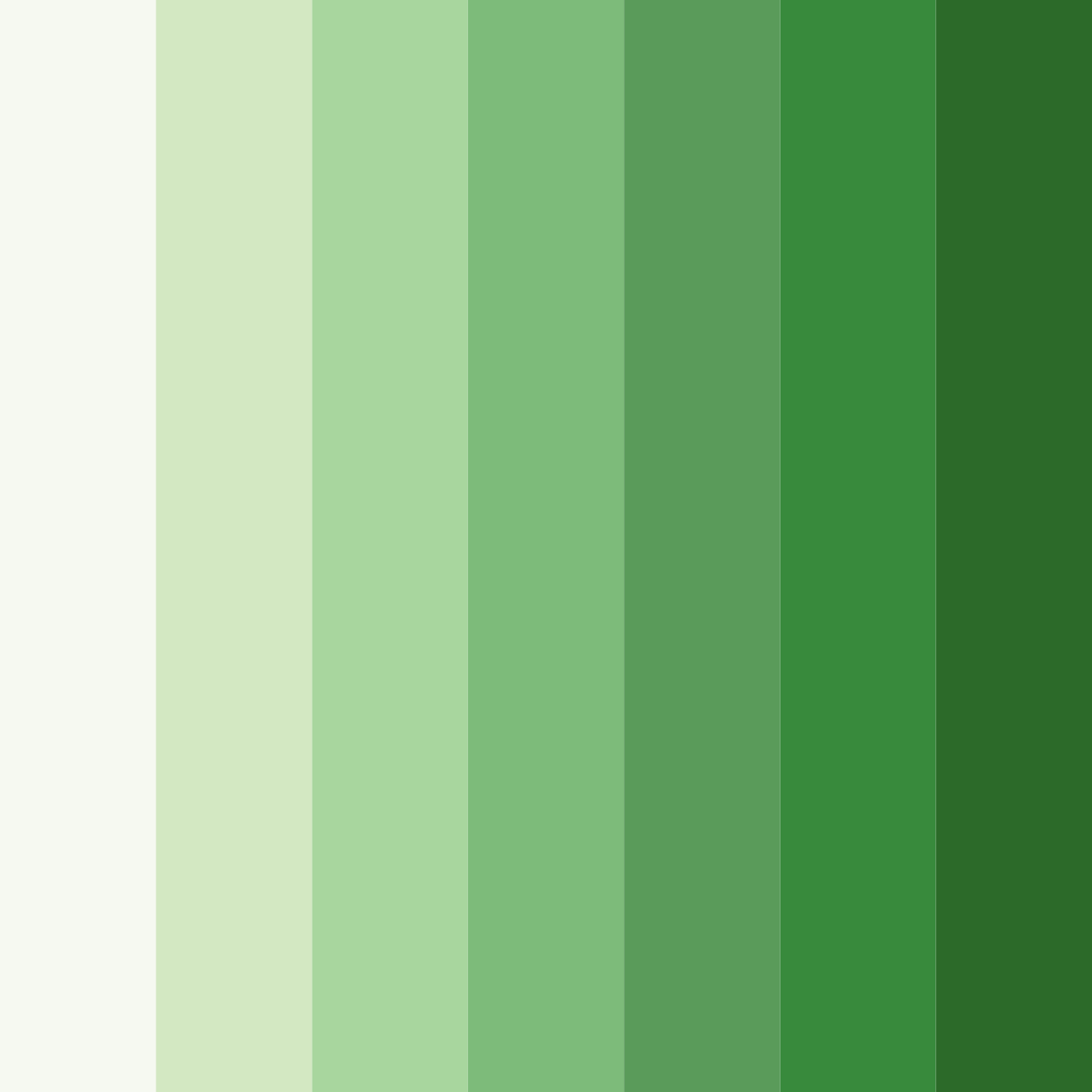 Download shades of green color palette PNG image (square)