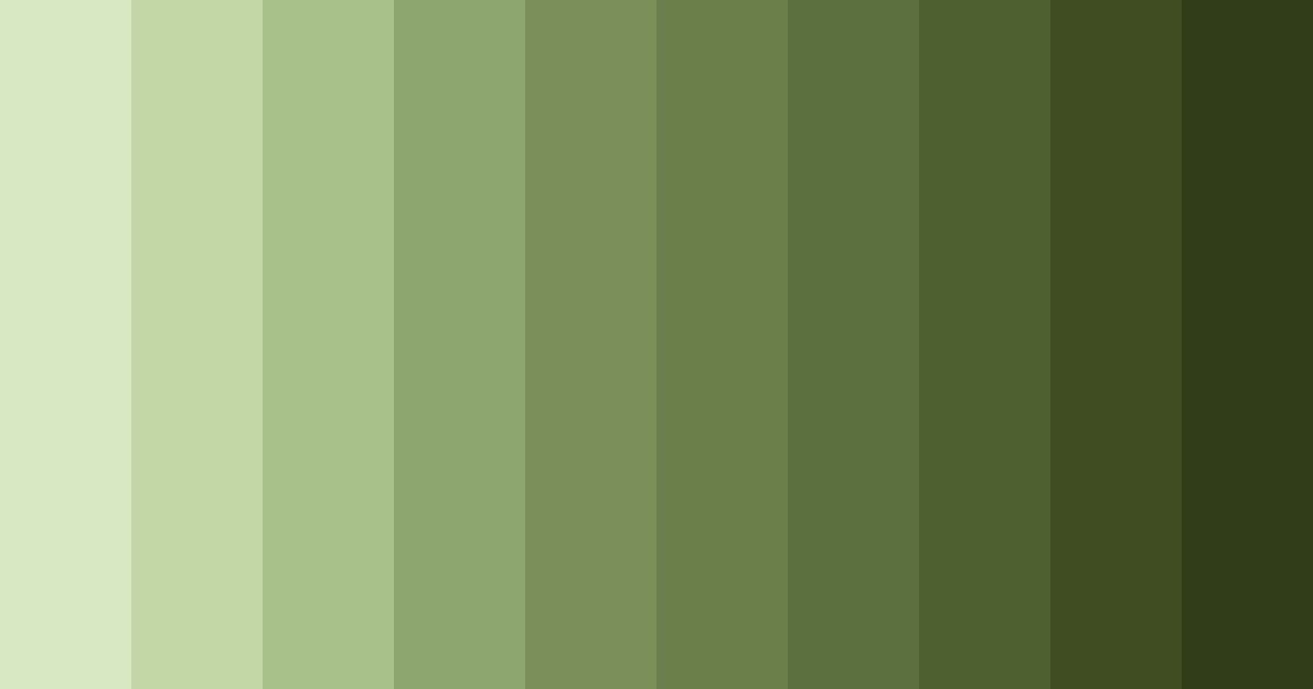 Download shades of green brown color palette PNG image (landscape)