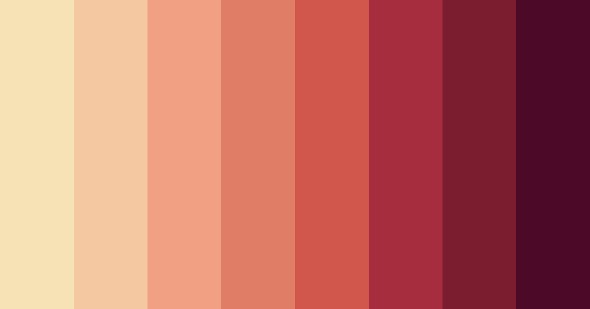 Download rainbow red color palette PNG image (landscape)