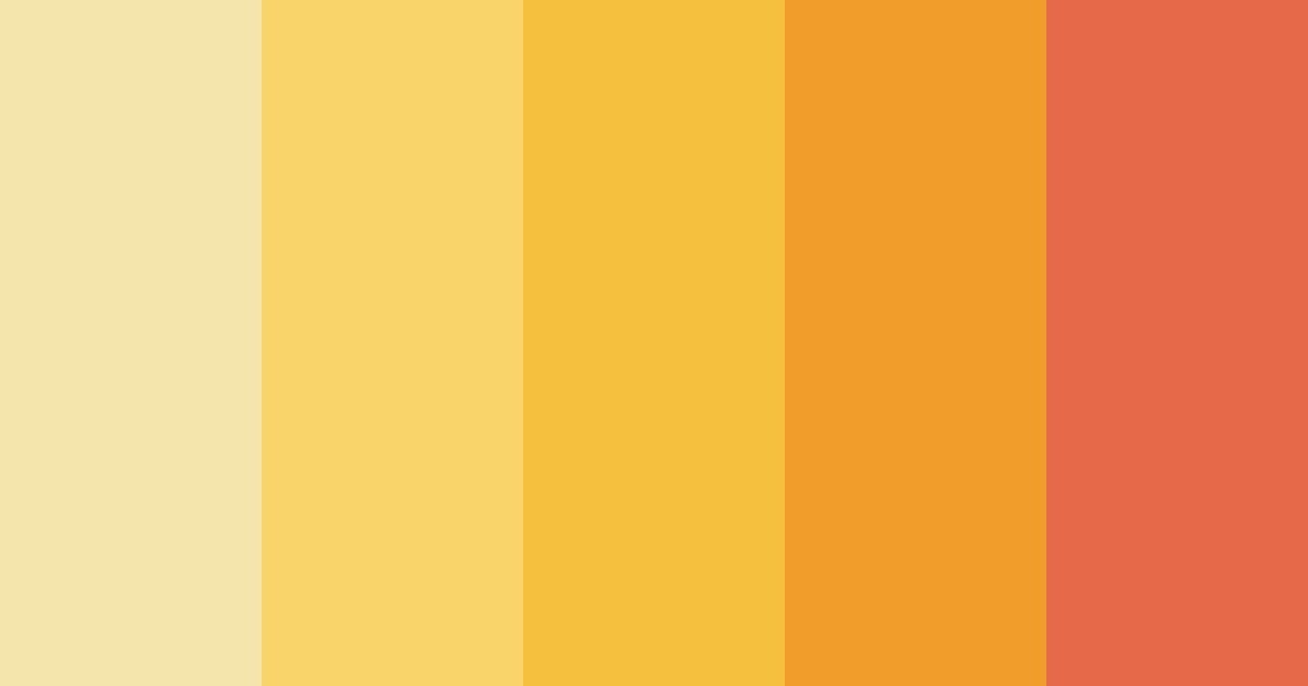 Download warm yellow color palette PNG image (landscape)