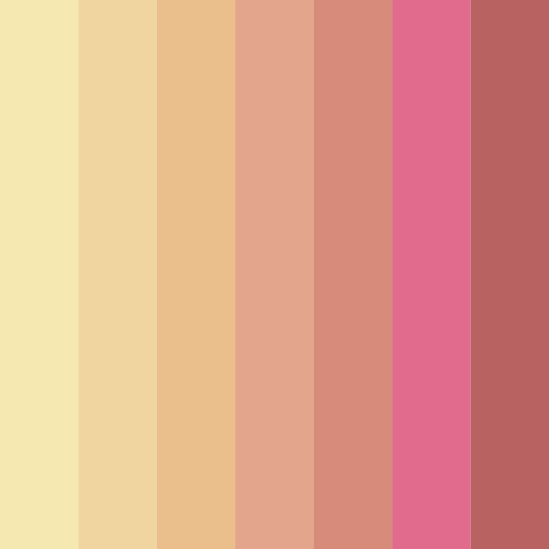 Download warm pink color palette PNG image (square)