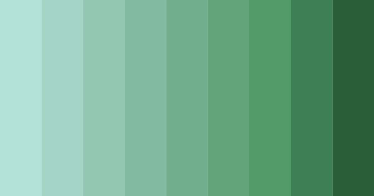 Download teal shades color palette PNG image (landscape)