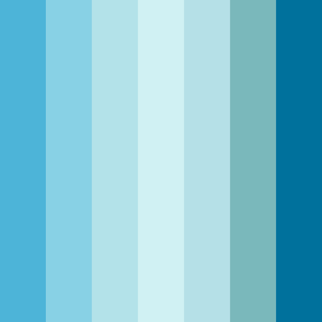 Download blue ocean color palette PNG image (square)