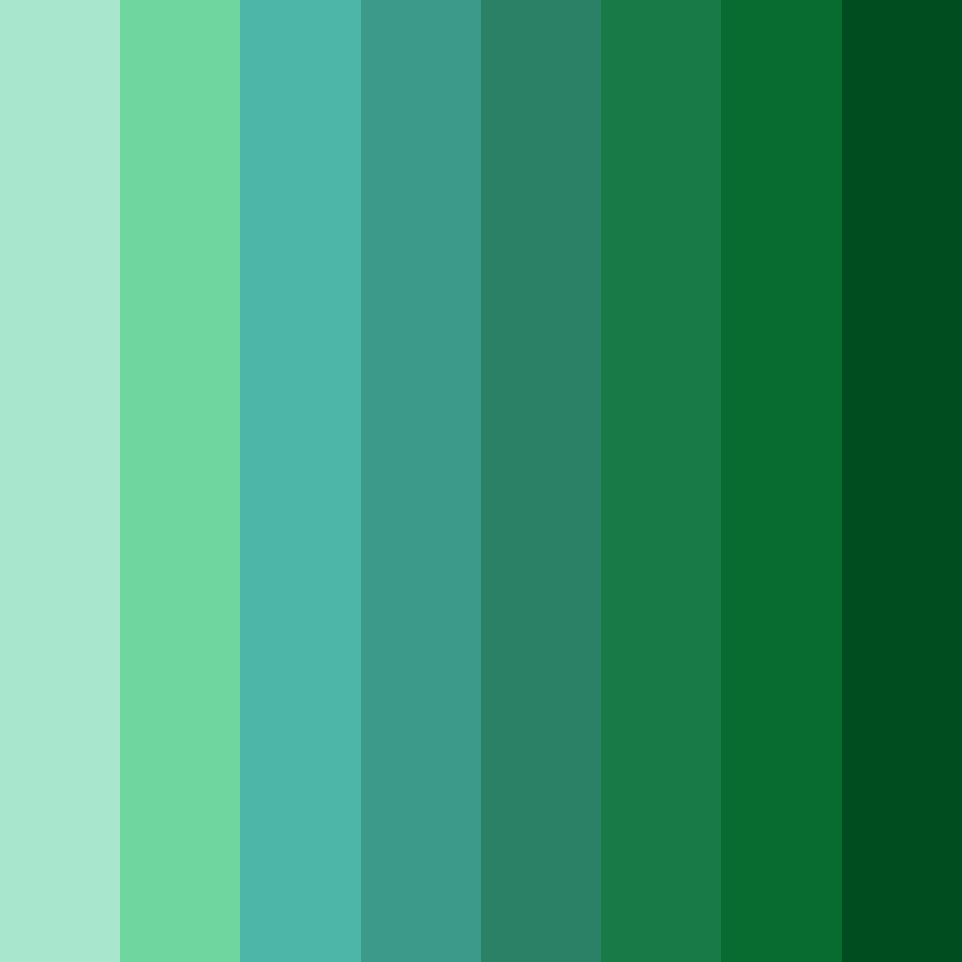 Download emerald oasis color palette PNG image (square)