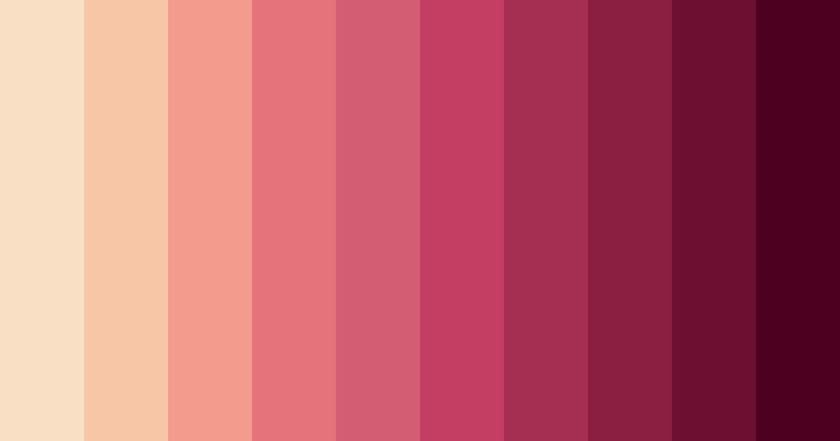 Download blushing sunset color palette PNG image (landscape)