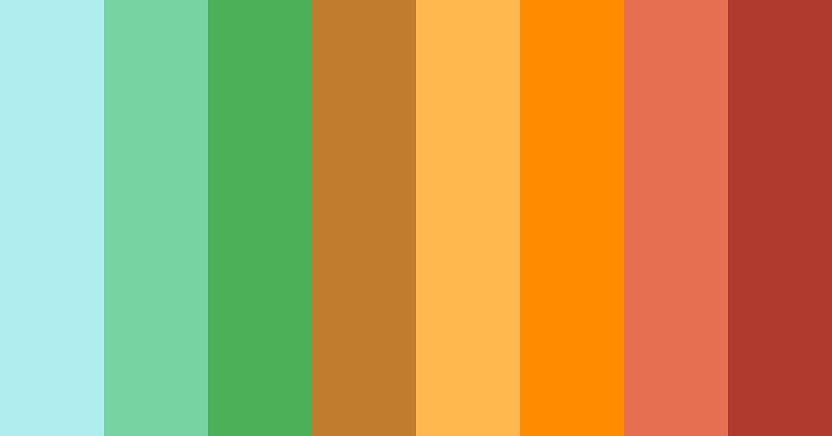 Download tropical sunrise color palette PNG image (landscape)