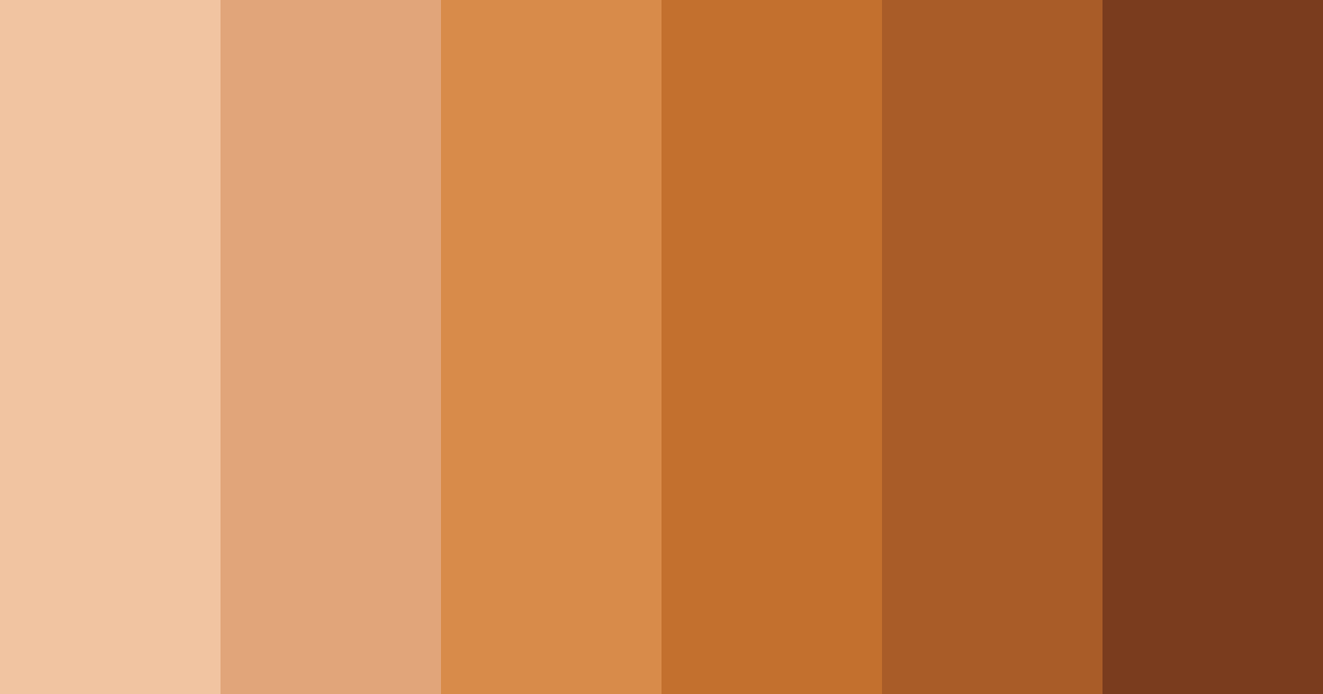 Download shades of orange color palette PNG image (landscape)