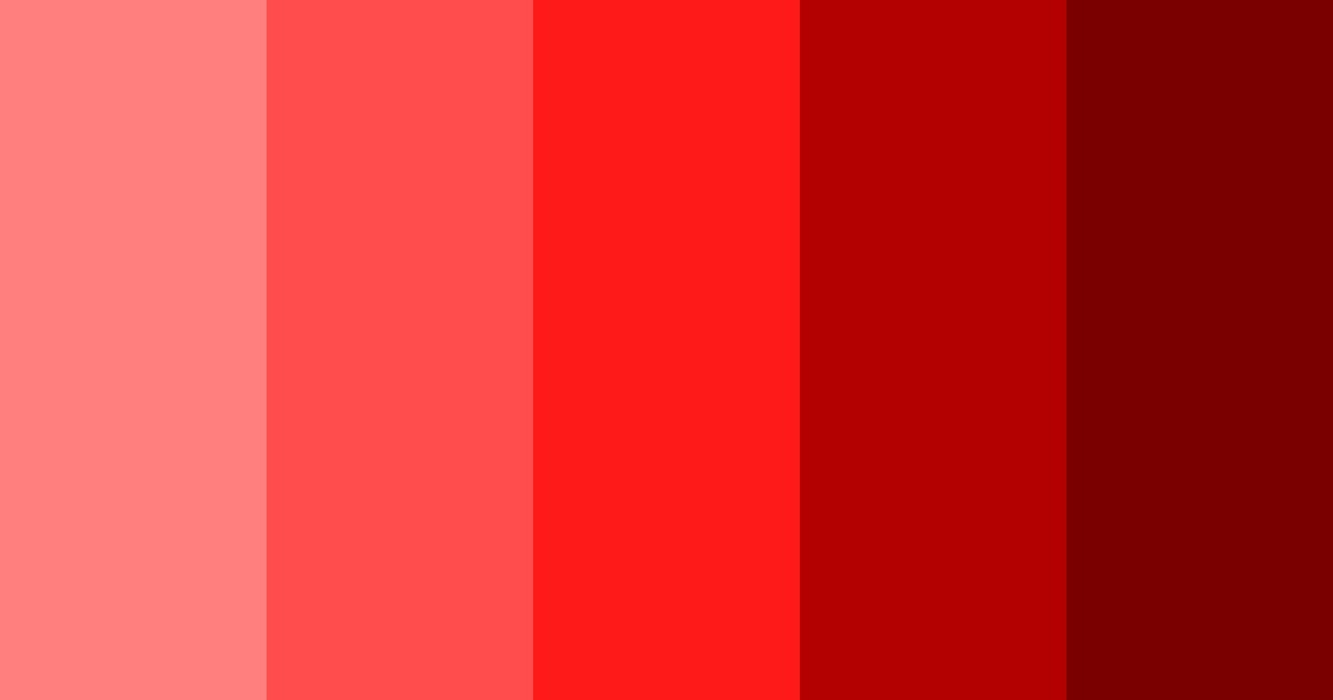 Download vibrant red color palette PNG image (landscape)