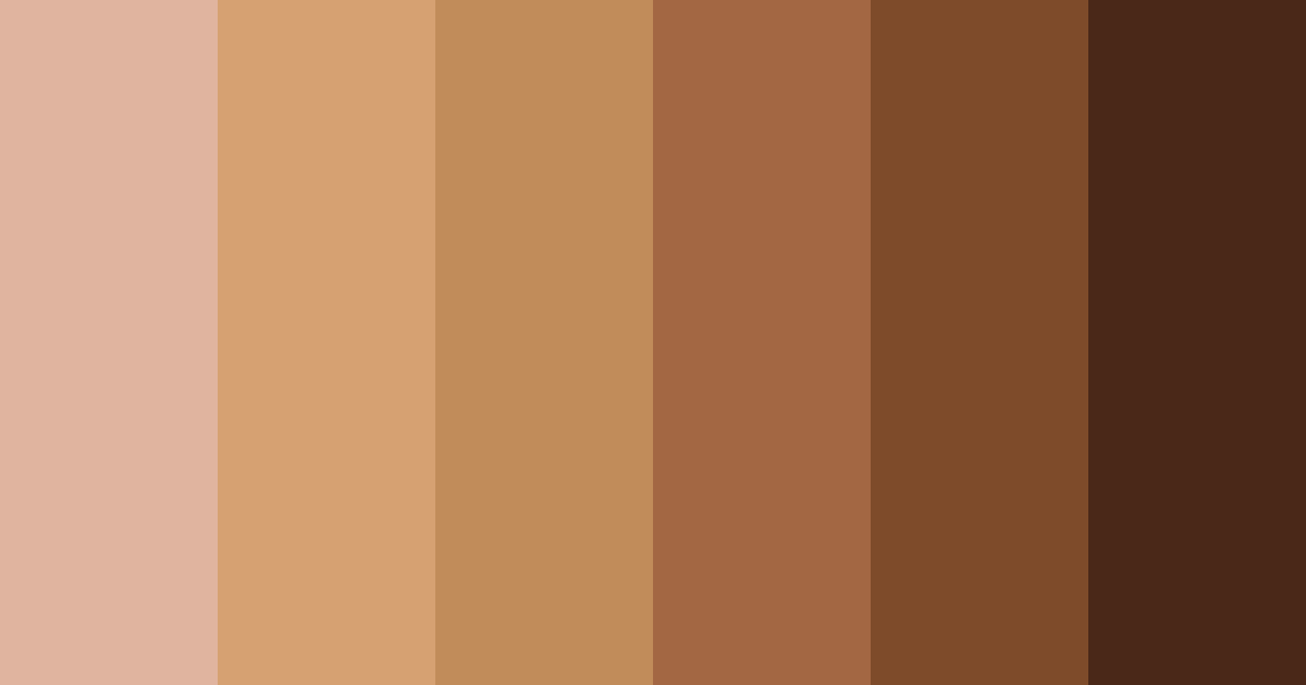 Download warm brown color palette PNG image (landscape)