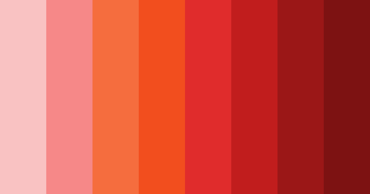 Download vibrant red color palette PNG image (landscape)