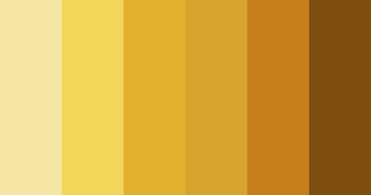 Download golden shades color palette PNG image (landscape)