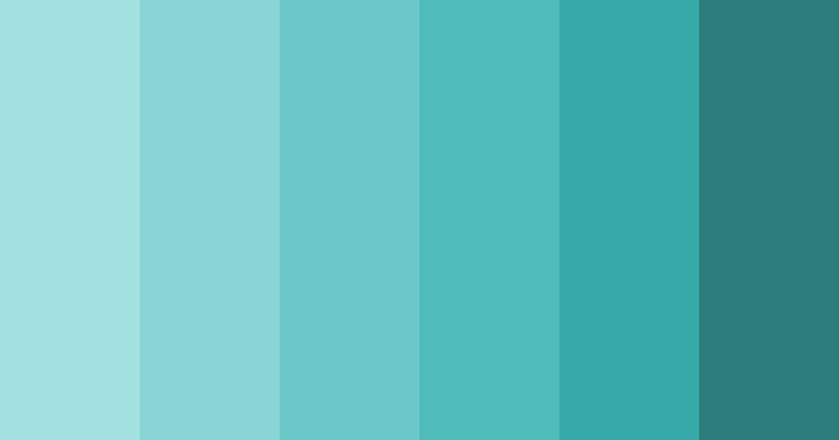 Download teal blue color palette PNG image (landscape)