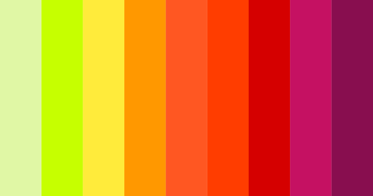 Download electric sunrise color palette PNG image (landscape)