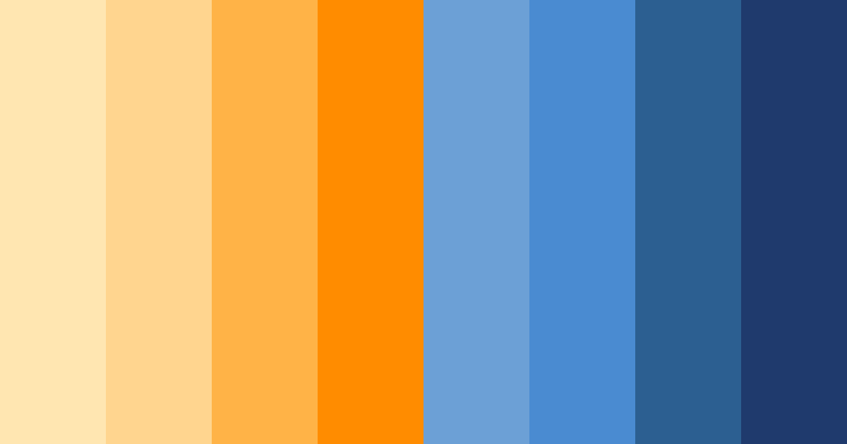 Download orange and blue dream color palette PNG image (landscape)