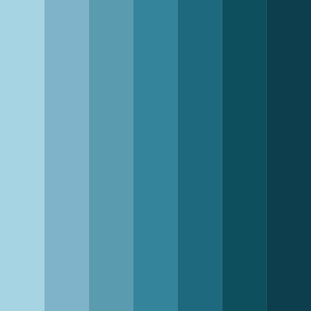 Download oceanic serenity color palette PNG image (square)