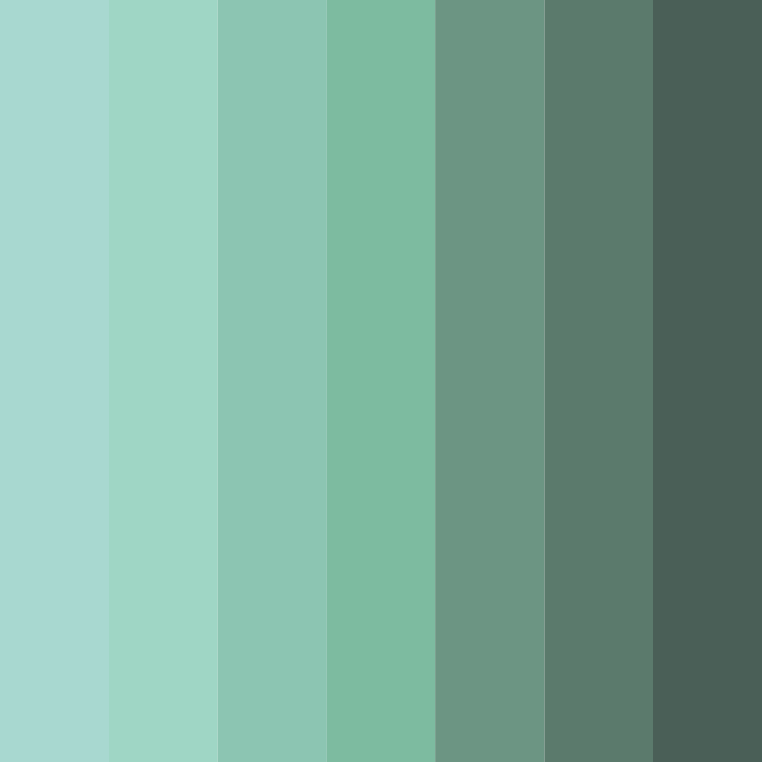 Download green oasis color palette PNG image (square)