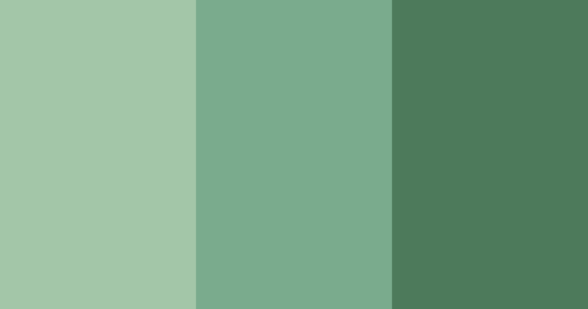 Download shades of green color palette PNG image (landscape)