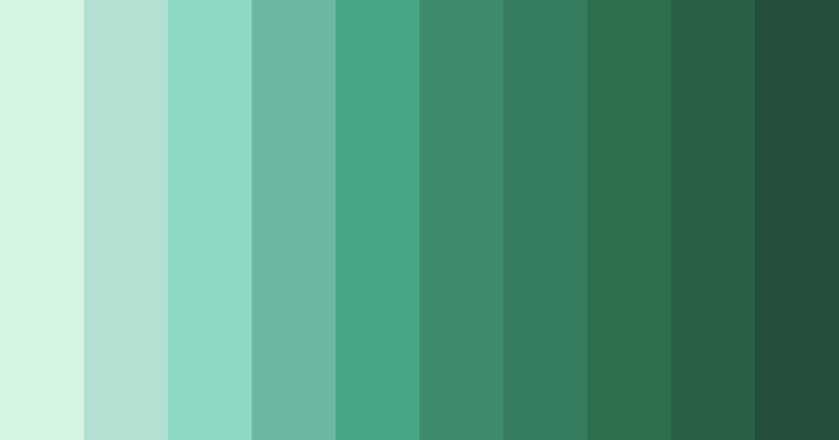 Download green floral color palette PNG image (landscape)