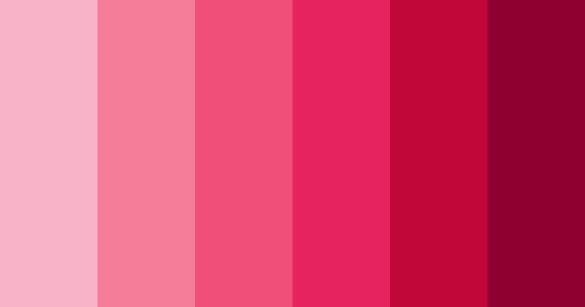 Download bright rose red color palette PNG image (landscape)