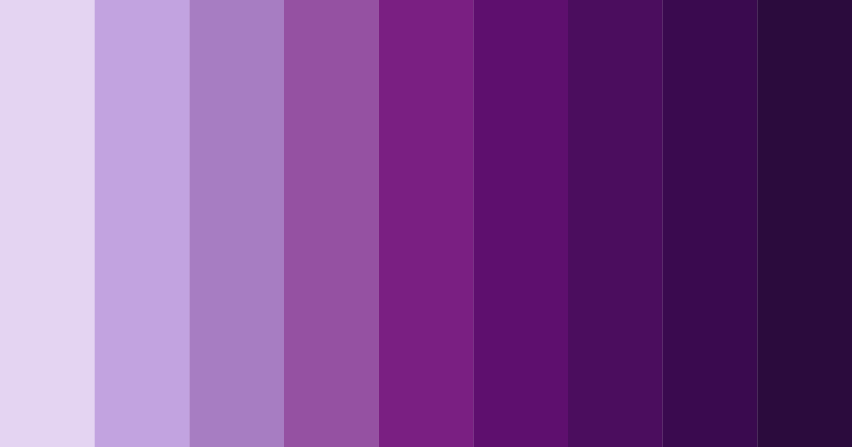 Download shades of violet color palette PNG image (landscape)