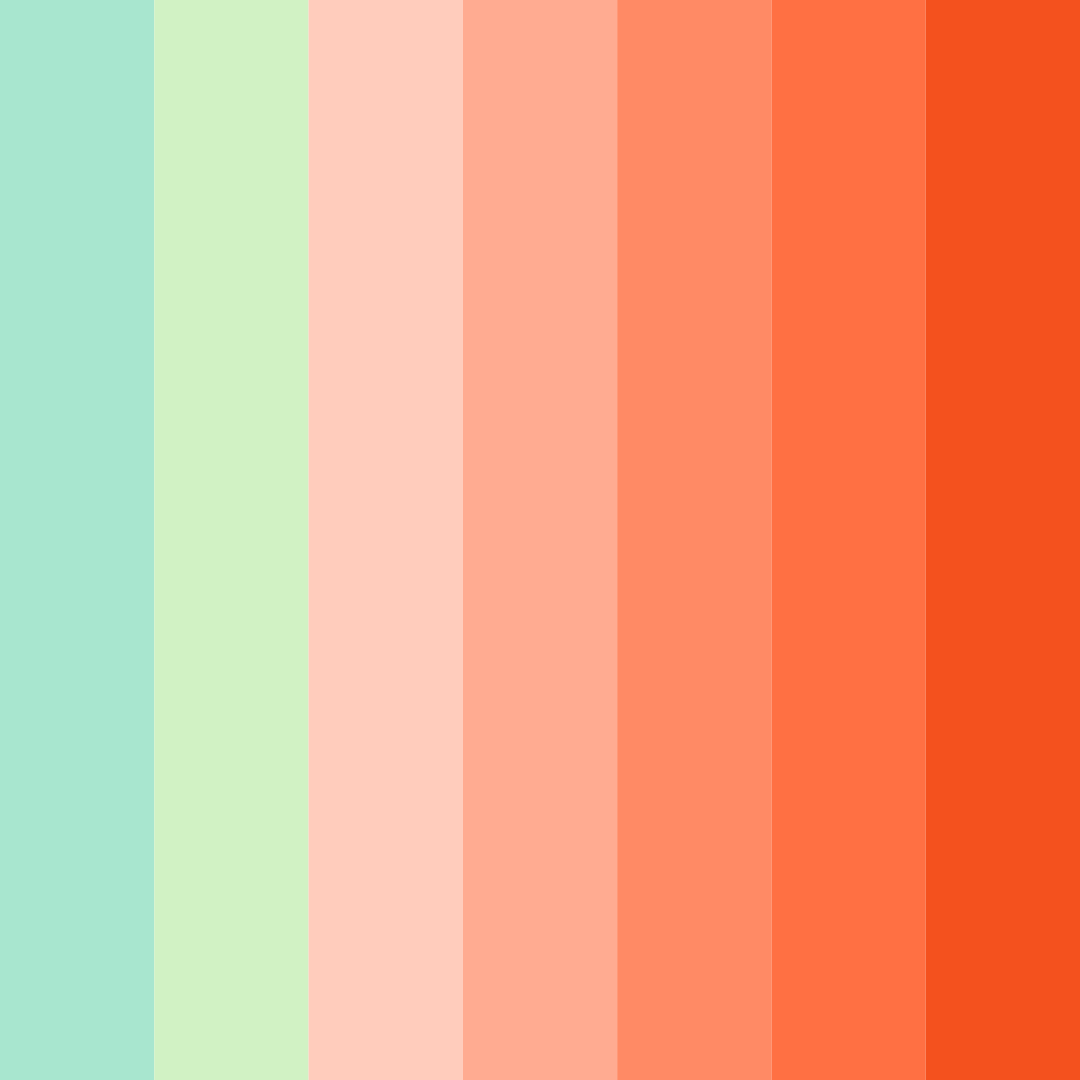 Download summer forest orange color palette PNG image (square)