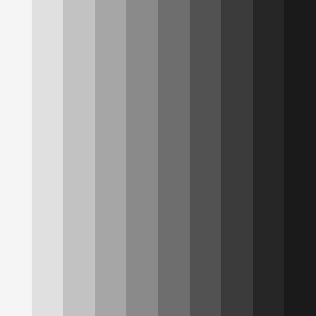 Download shades of gray color palette PNG image (square)