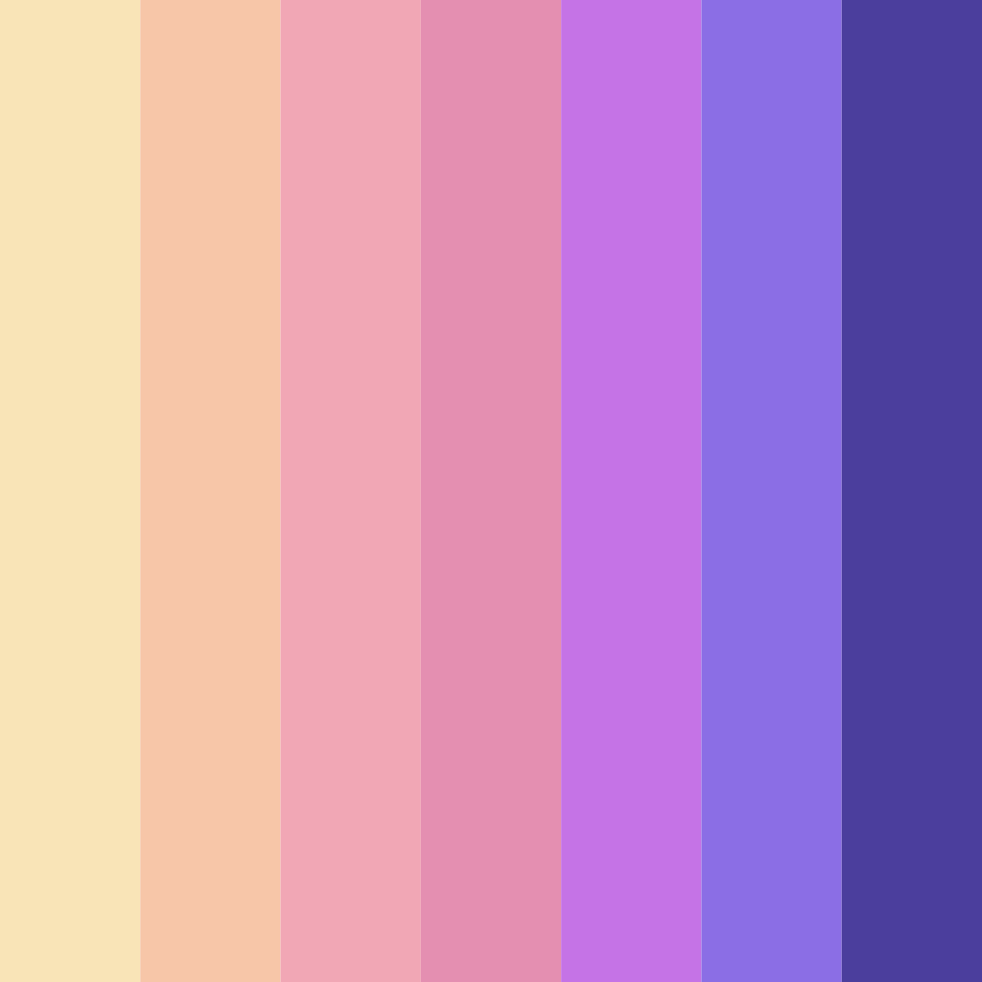 Download whimsical dreamscape color palette PNG image (square)