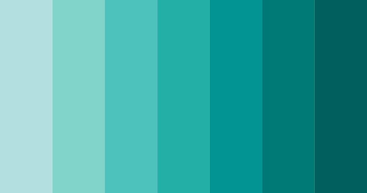 Download teal bliss color palette PNG image (landscape)