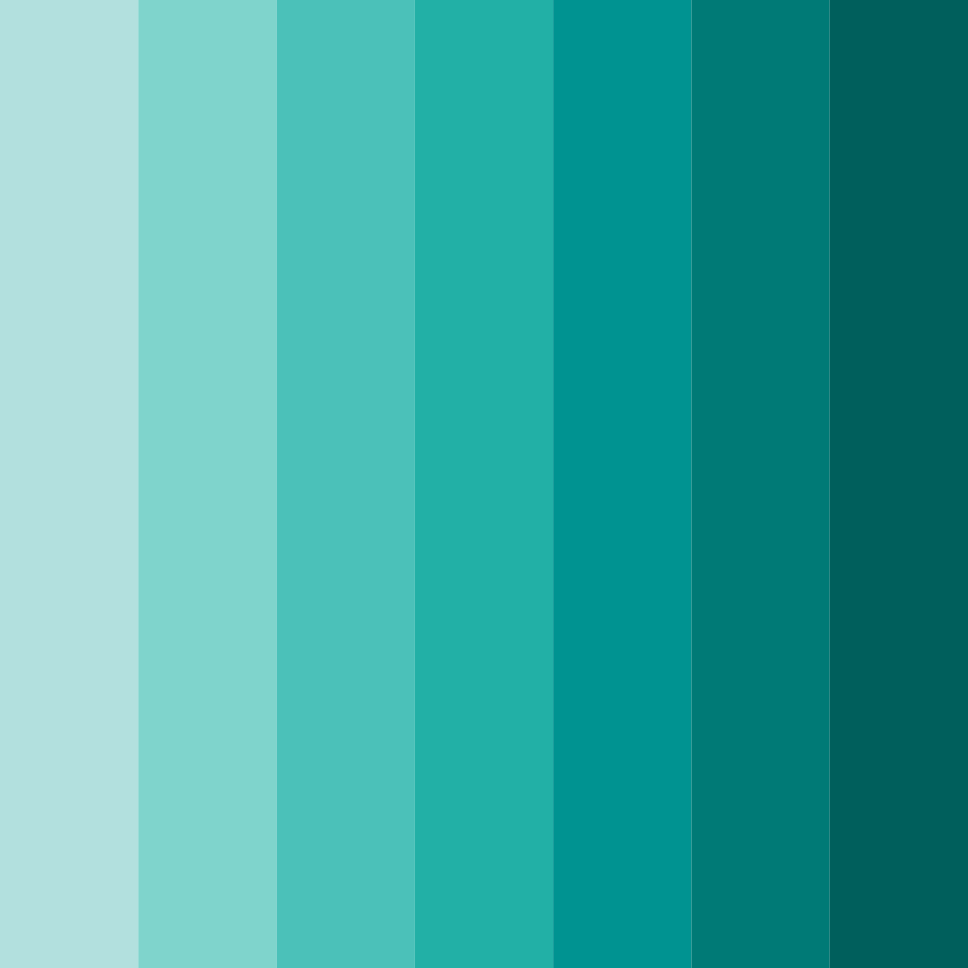 Download teal bliss color palette PNG image (square)