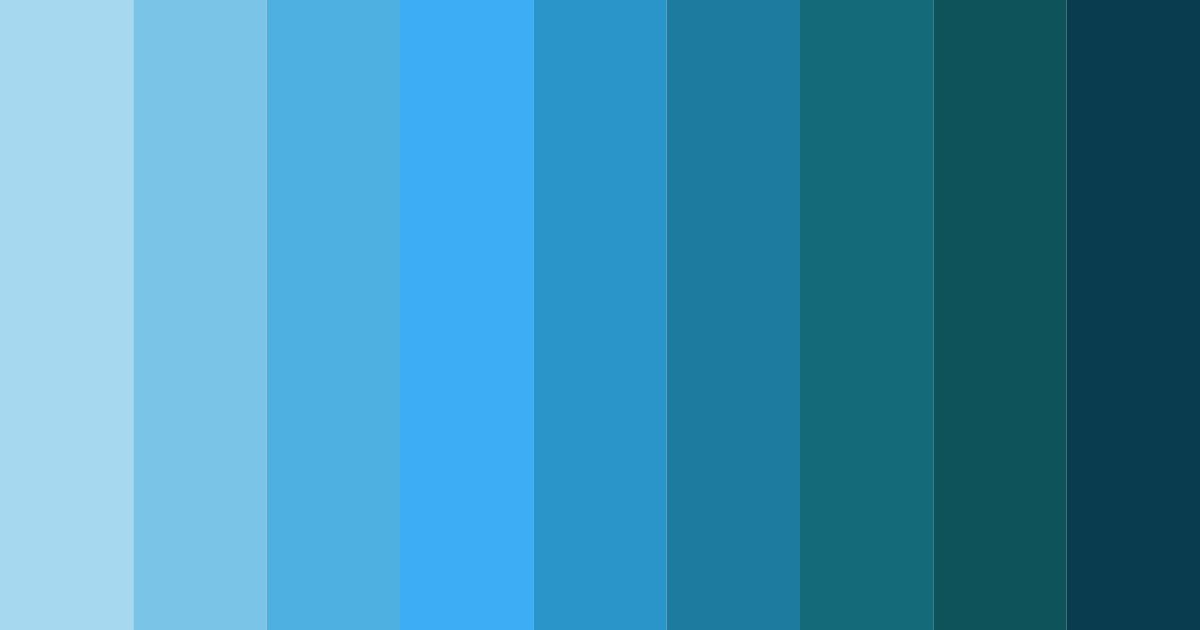 Download aqua serenity color palette PNG image (landscape)