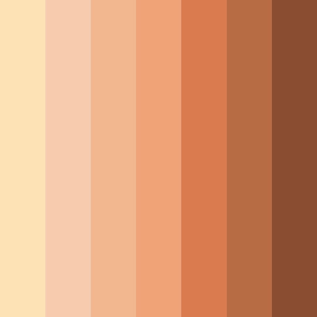 Download warm orange color palette PNG image (square)