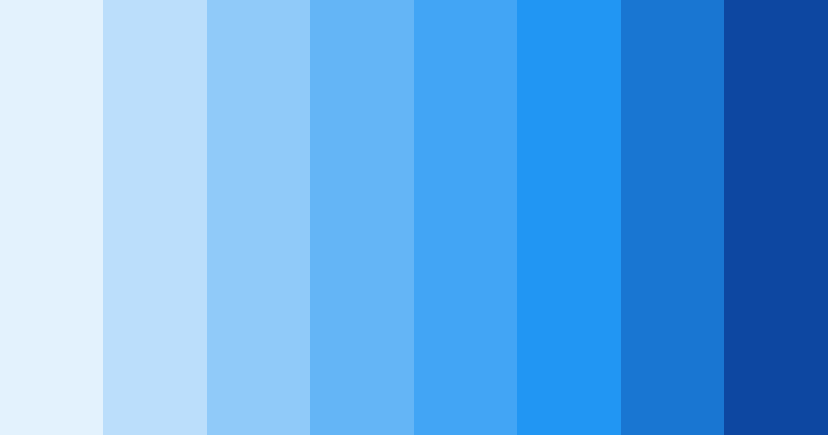 Download blue graduation color palette PNG image (landscape)