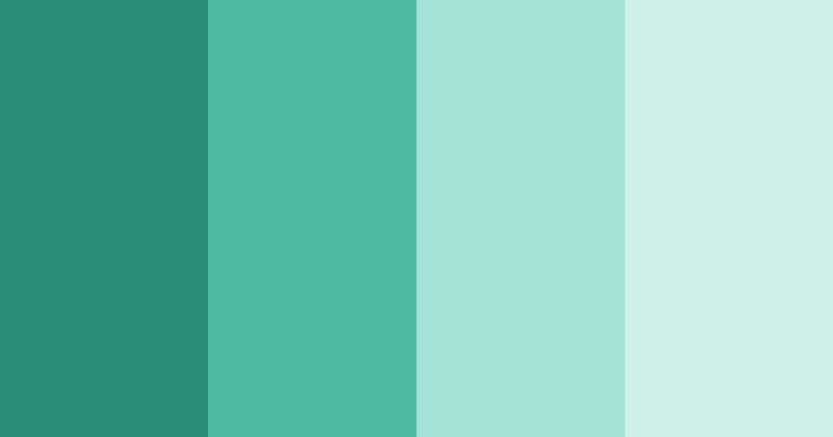 Download teal serenity color palette PNG image (landscape)