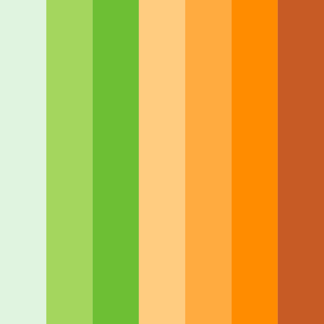 Download citrus grove color palette PNG image (square)