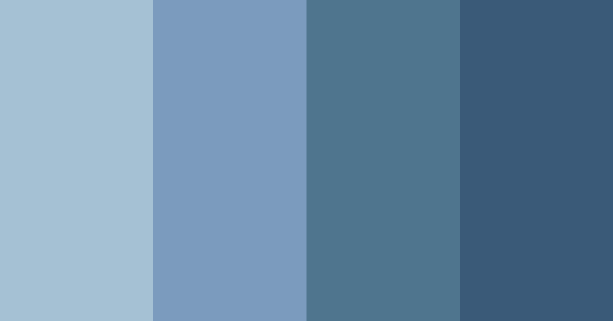 Download blue shades color palette PNG image (landscape)