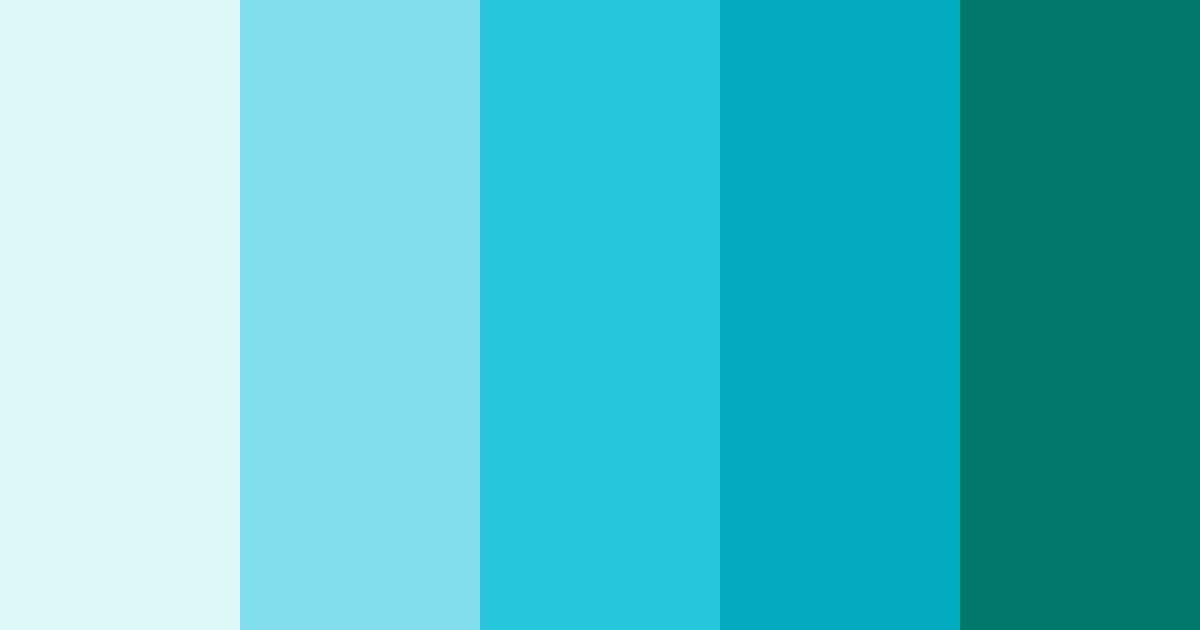 Download aqua pixels color palette PNG image (landscape)